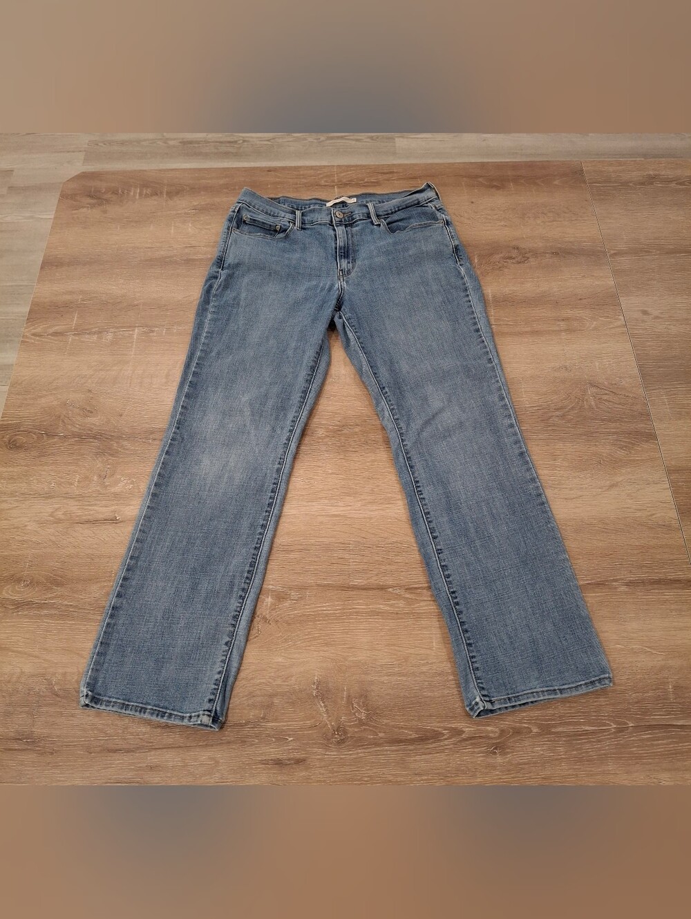 Levi's 505 Straight Leg Jeans Women's Size 12 Light Wash Denim